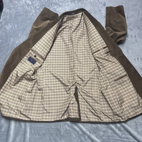 Saddlebred Sport Coat 44L Brown Cotton Corduroy Blazer Heritage Style - Picture 4 of 9